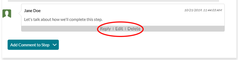 Reply To, Edit, or Delete a Comment